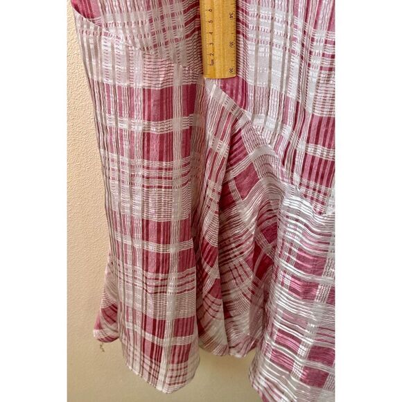 NWT Love Shack Fancy x  Free People Silk Sloane Blush Plaid Silk Maxi Dress XS - Picture 11 of 13